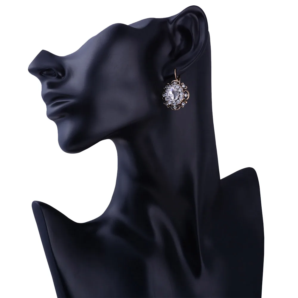 Женские винтажные серьги-кольца с цветком 5 цветов серьги цвета шампанского