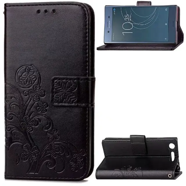 Abhoriz роскошь для Sony XZ1 бумажник чехол emboesed лист карты карман откидная крышка |