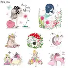 Термотрансферные нашивки Prajna, модные летние термотрансферные нашивки в виде единорога для девушек, Глажка одежды, украшение для футболок