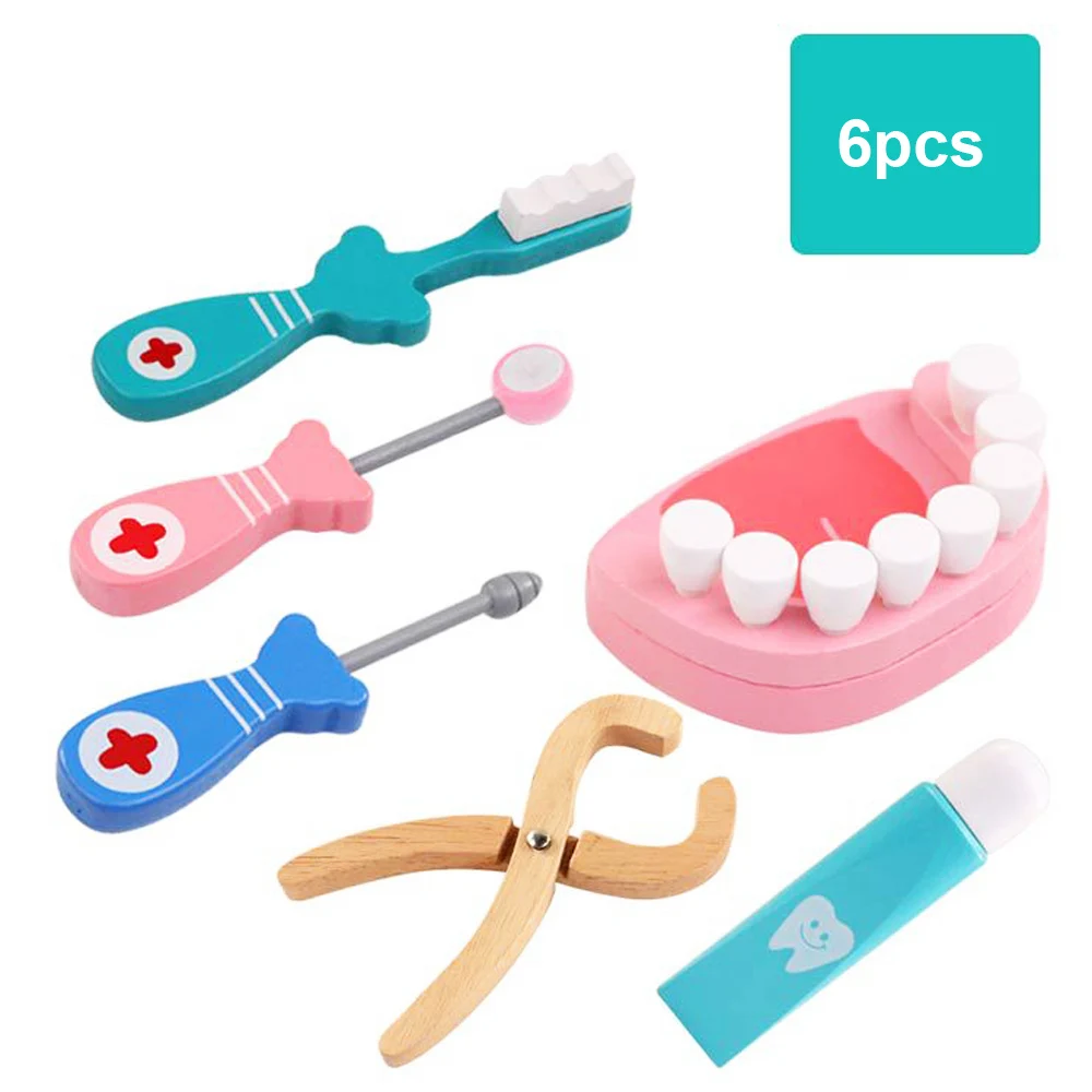 Wooden Toys Pretend Play Doctor Set Medical Kit Kids Educational Role Classic Simulation Toy for Children | Игрушки и хобби