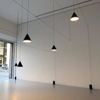 nordic diy design hanging lamp long line pendant lights wires adjsutable lustres home decor hanglamp light fixtures