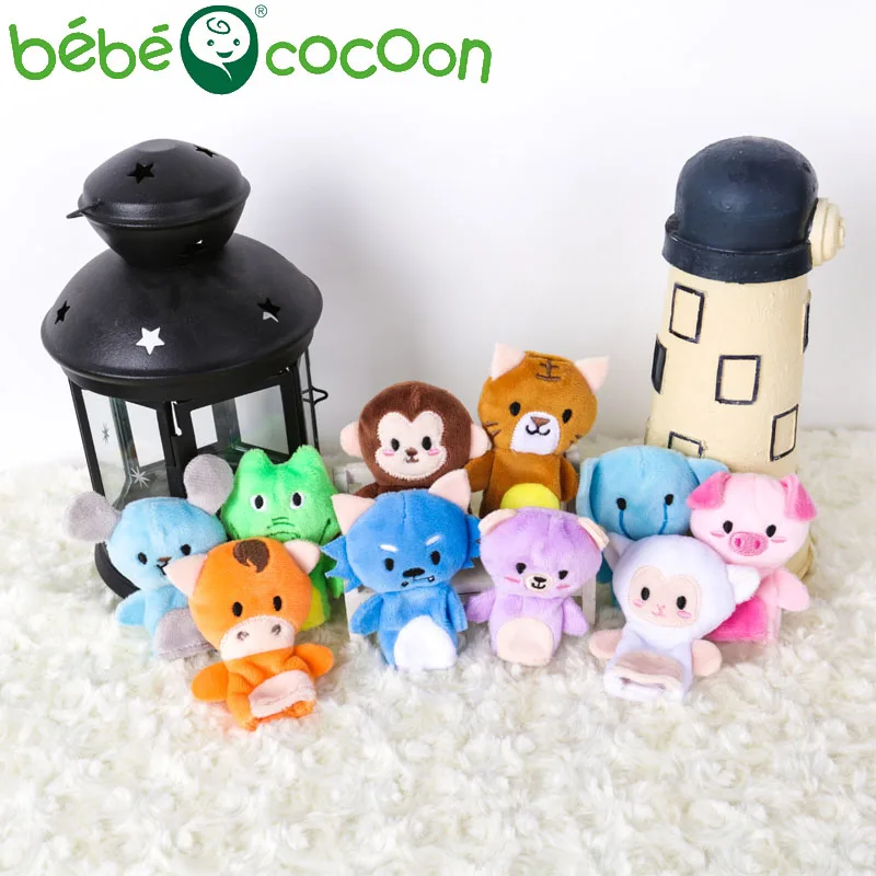 Bebecocoon 5 шт. случайный мультфильм биологическая Животные пальцем кукольный