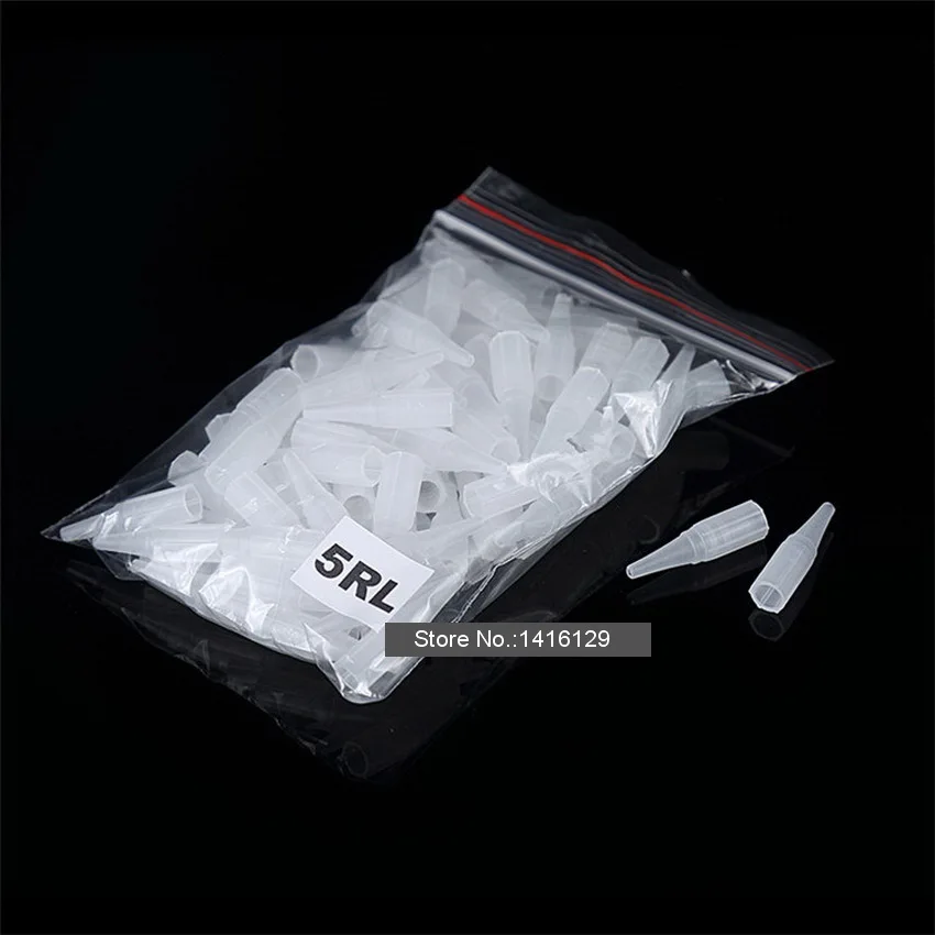 

Free Shipping 500 Pcs High Quality 5RL needle tips Tattoo Machine Caps For Permanent Makeup