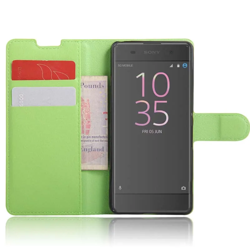 Горячие личи кожи Бумажник кожаный чехол для телефона Sony Xperia XA Магнитный