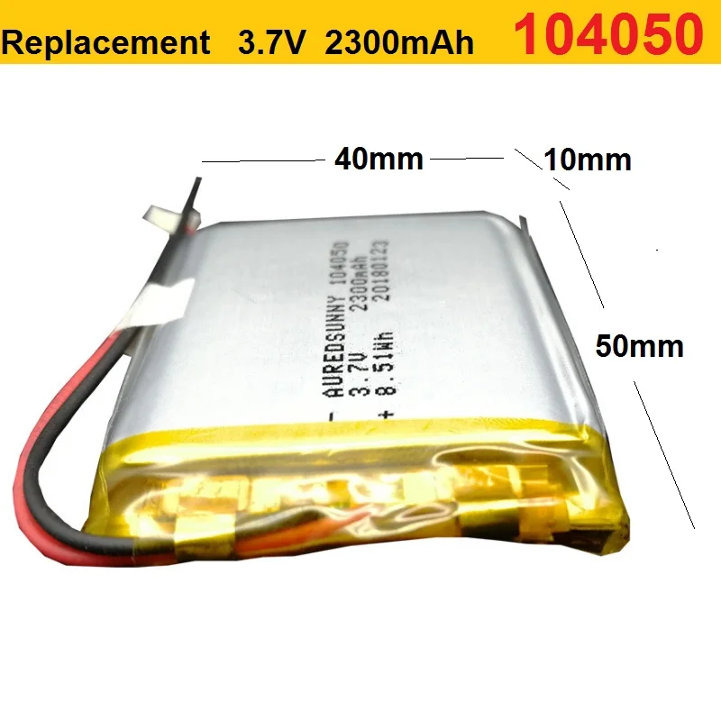 Аккумулятор 2300 мАч 3 7 в Lipo 104050 для Dvr GPS MP4 MP5 планшетного ПК ноутбука телефона