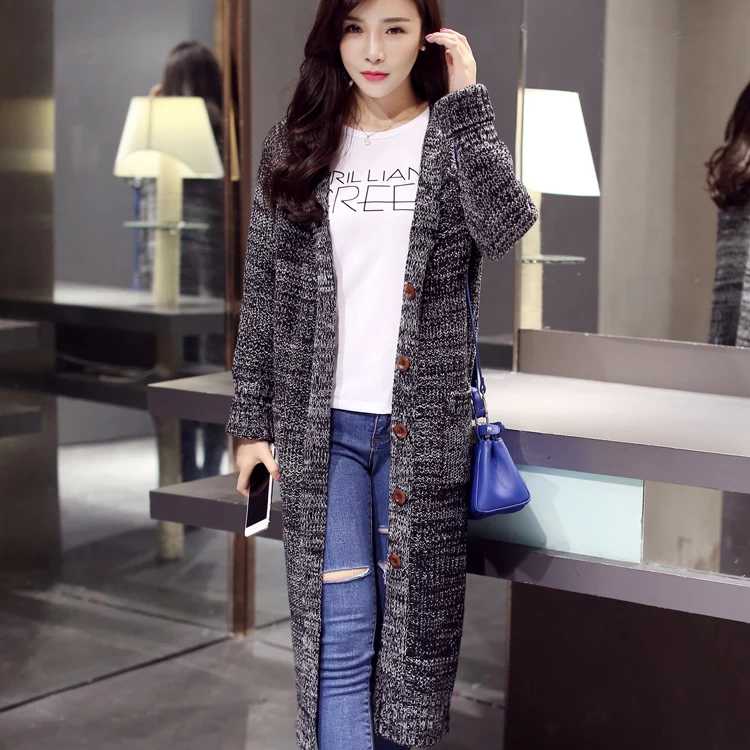 2019 осенний женский модный смешанный цвет большой свитер в Корейском стиле