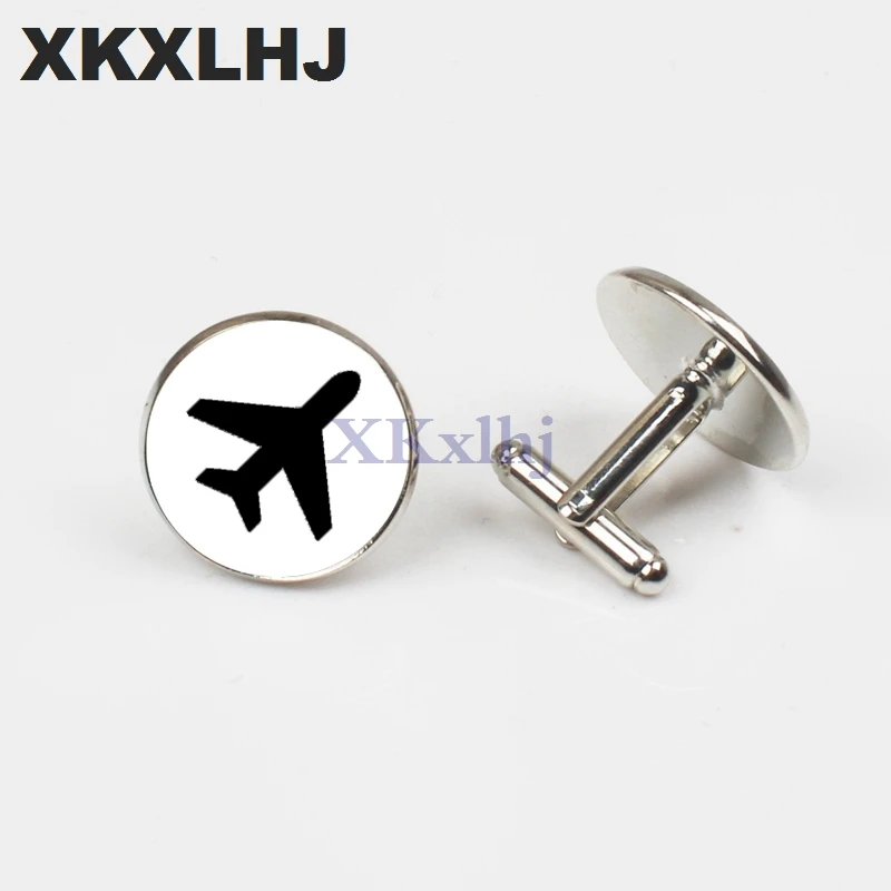 Новые модные черные и белые манжеты XKXLHJ в форме самолета плоские виде