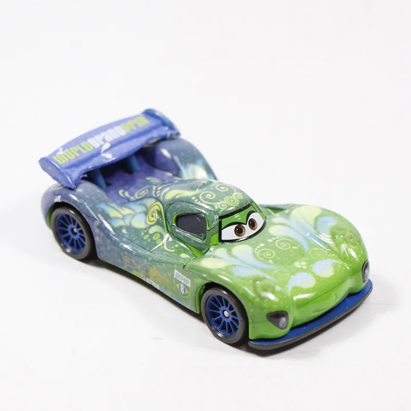 green Brazil Игрушки Disney Pixar, персонажи мультфильма «Тачки 3» — Молния МакКуин, трейлер Мак, Джексон Шторм, модели машин 1:55 с литым корпусом, игрушки размером 23 см из металлического сплава - Цвет: green Brazil