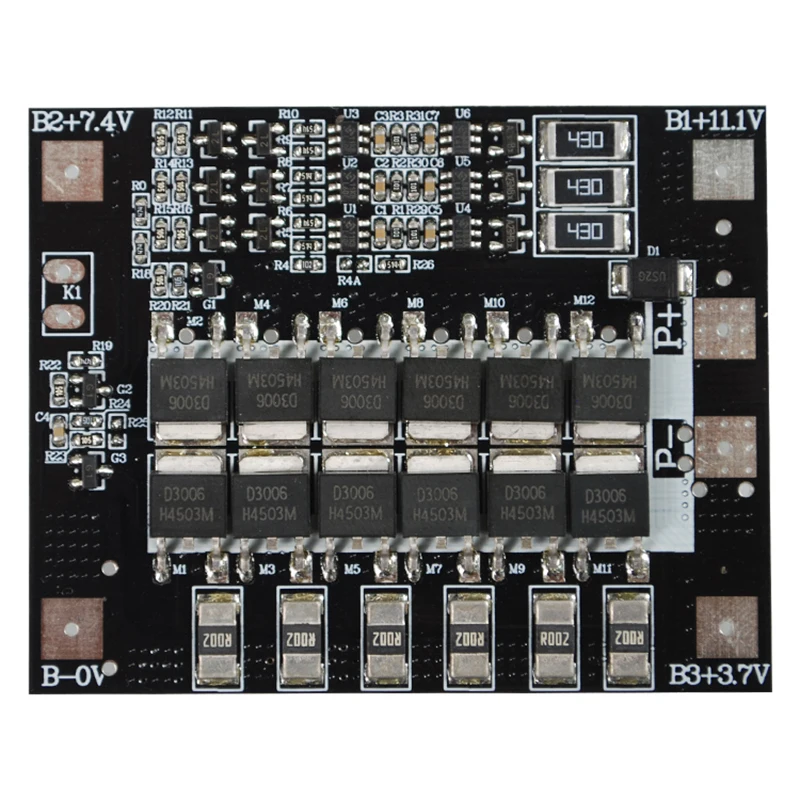 3S 4S 3 2 В/3 7 в 18650 Защитная плата литиевой батареи BMS Li Ion Lifepo4 50A 80A 160A 12 В с