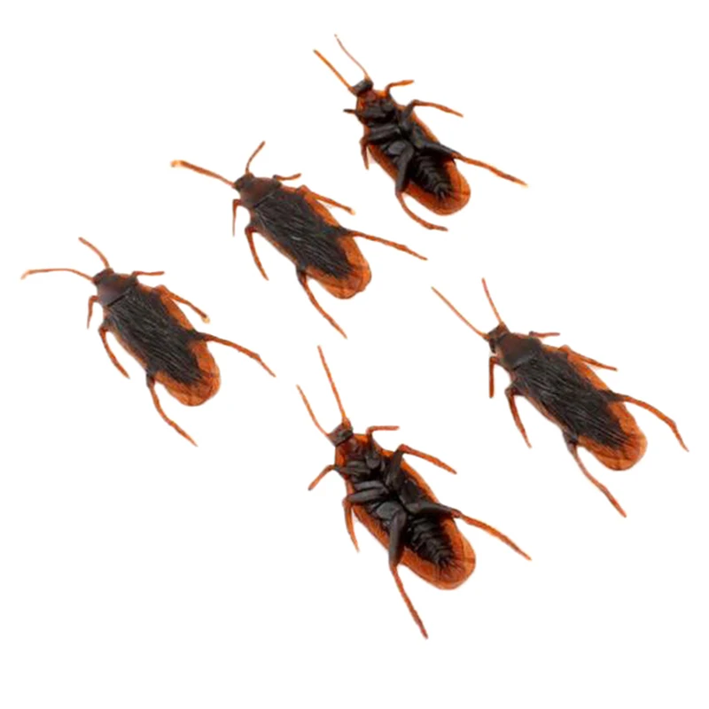 

10pcs/lot Prank Funny Trick Joke Toys Cock Roach Special Lifelike Model Simulation Fake Rubber Cockroach Bug Roaches Toy