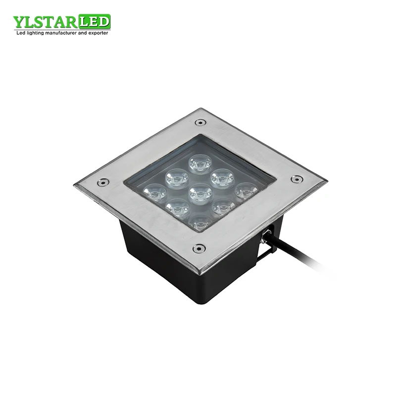 YLSTAR Бесплатная доставка AC85 265V IP67 9 Вт квадратная лампа для подземного освещения