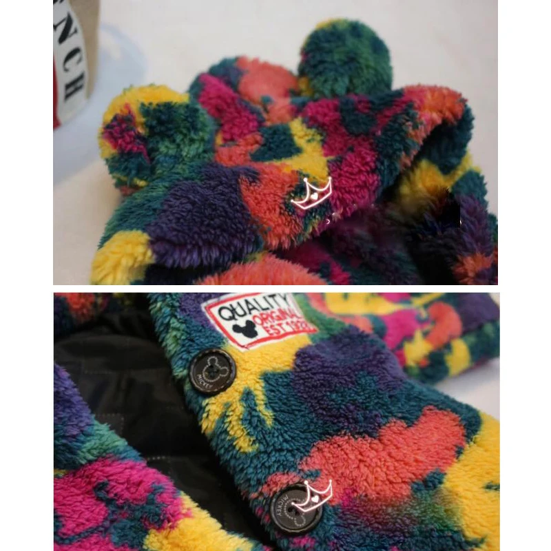 Камуфляж Овец Бархат Пальто для Девочки 2016 Новая Мода Капюшоном Девочка Зимняя