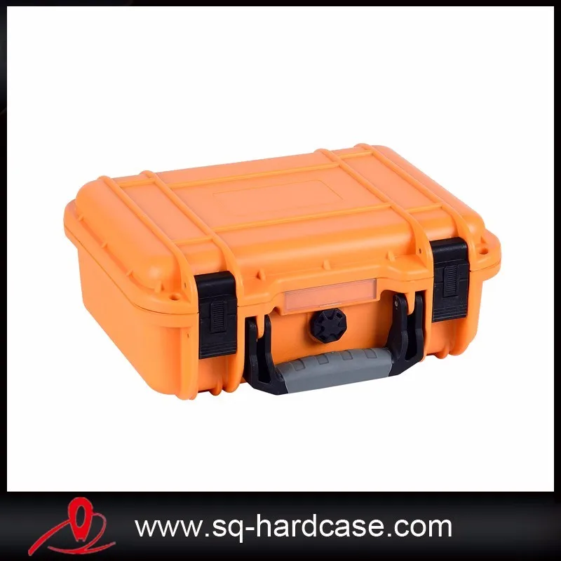 

Waterproof plastic safety tool case with easy cutting pre-cut foam
