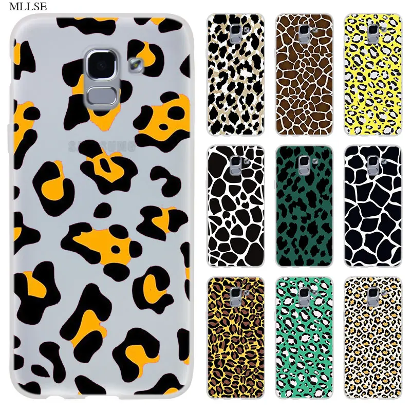 Чехол с леопардовым принтом жирафа для Samsung J8 J4 J6 Plus 2018 J5 J3 J7 2017 EU 2016 Prime Phone Coque Fundas