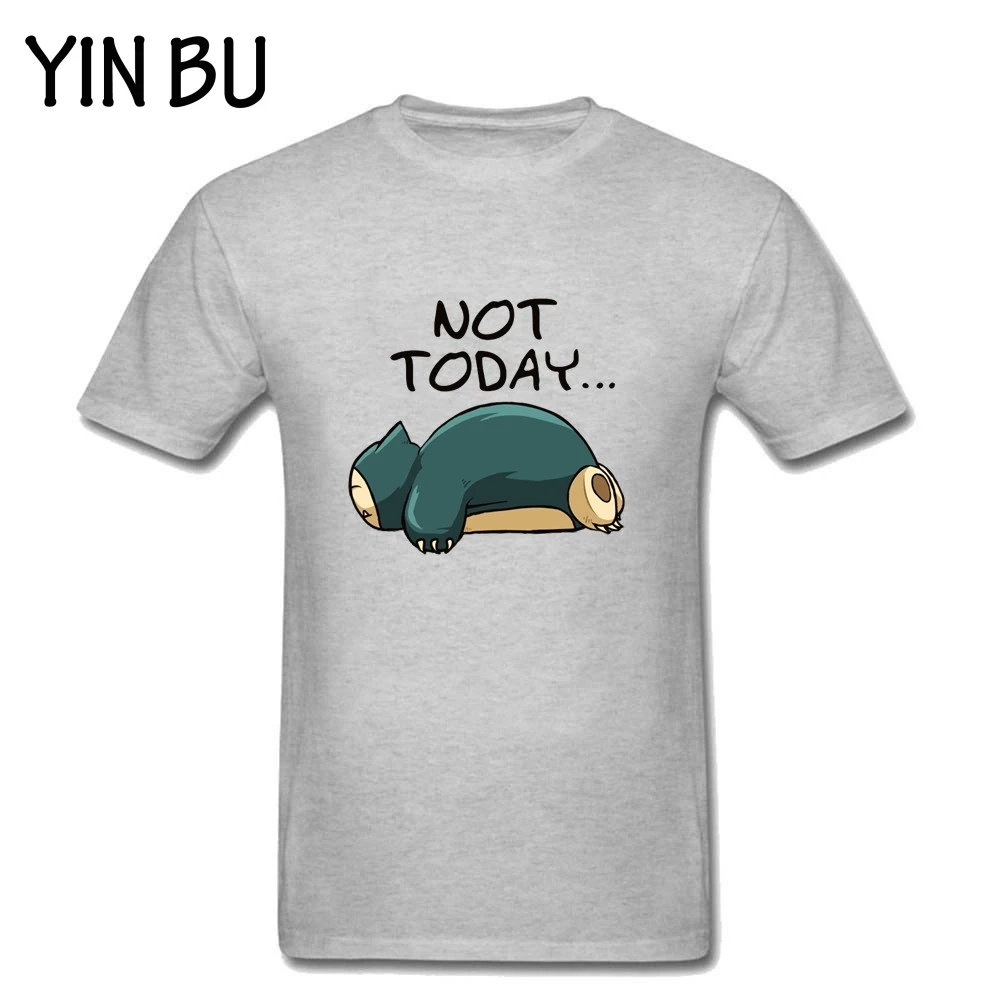 Футболки Snorlax Покемон кроссовер Zelda Poke Not Today мужские белые футболки с короткими