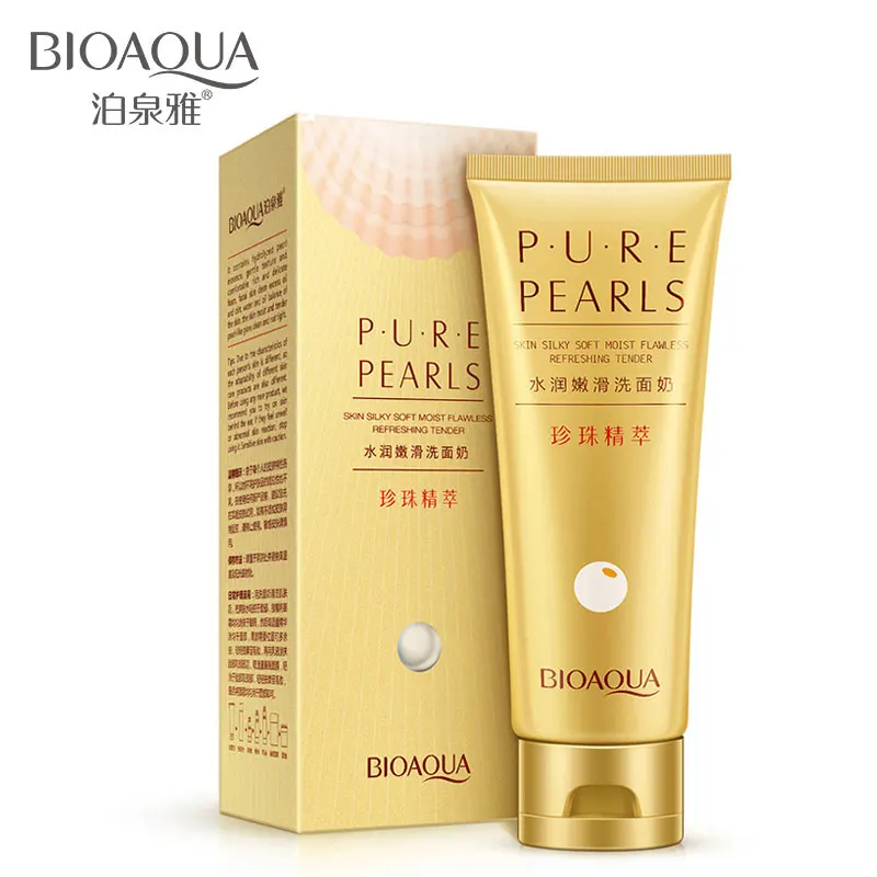 Bioaqua натуральный жемчуг моющее пены чистый Черноголовых Уход за кожей