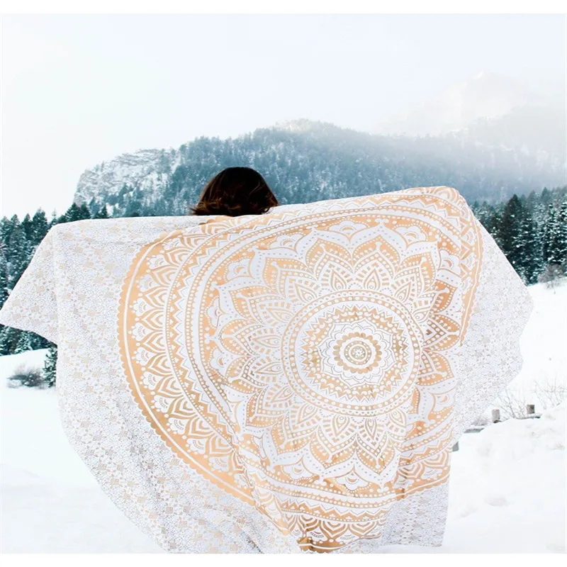 

Гобелен из микрофибры в стиле хиппи, гобелен с мандалой, богемное настенное покрывало с мандалой, домашний текстиль