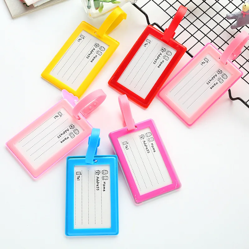 Яркие цвета милый мультфильм бирки для багажа мягкий пластик пвх идентификатор