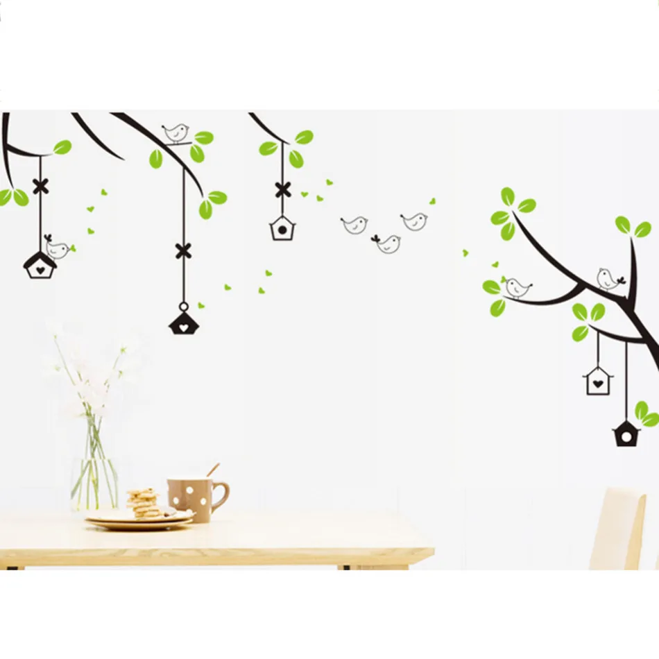 1 шт. Красивая семейная фоторамка Летающие птицы дерево настенные наклейки