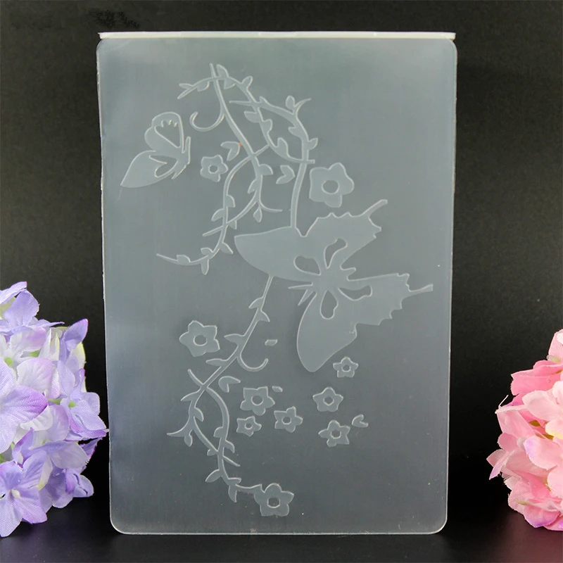 Пластиковая папка для тиснения YLEF022 в виде бабочки скрапбукинга трафареты альбом