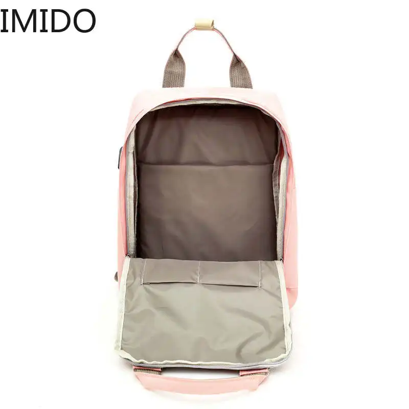 IMIDO 2019 Модный женский рюкзак в стиле пэчворк водонепроницаемый Оксфорд дорожная
