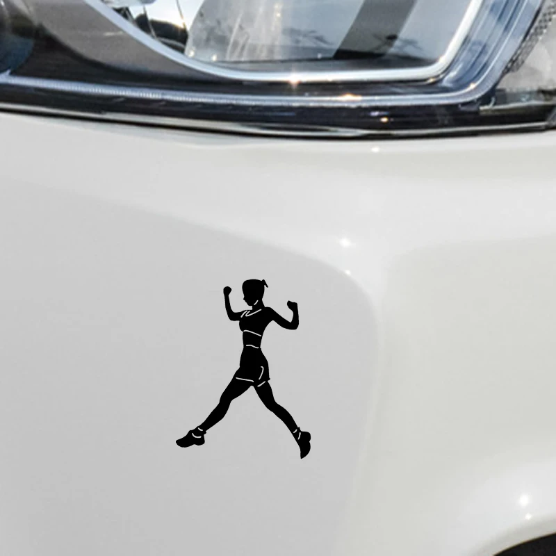 

QYPF 10.8*14.3CM Unique Jump Kick Fitness Decor Car Sticker Silhouette Vinyl Accessories C16-0351