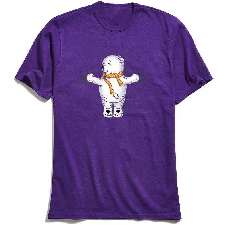 Tops &amp Tees Men Lovely T Shirt Polar Bear Hug O-Neck T-Shirt Summer Fall 2018 Fashion 100% Cotton Fabric 3D Cartoon Print Tshirt | Мужская