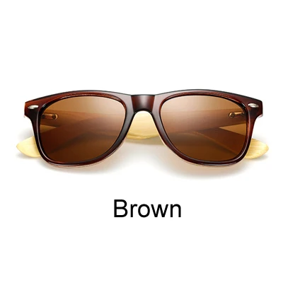 Brown Ralferty, настоящие бамбуковые солнцезащитные очки, мужские, поляризационные, женские, черные, солнцезащитные очки, мужские, UV400, солнцезащитные очки, водительские очки, деревянные очки, оттенки - Цвет линз: Brown