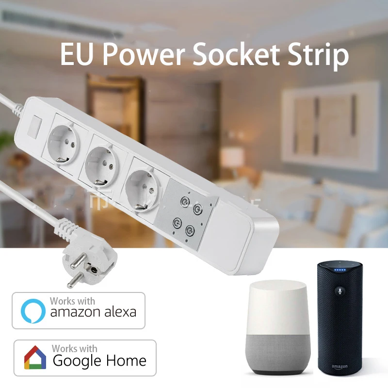 Сетевой фильтр Tuya Smart Life с поддержкой Wi Fi и таймером 10 А 90 250 В|power strip|wifi power strippower strip