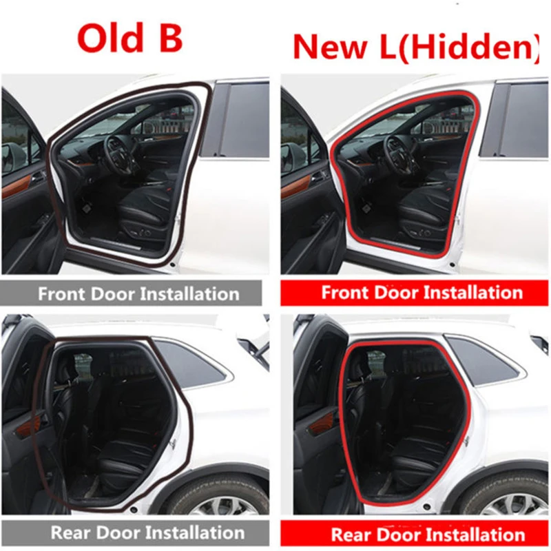 Дверь 5 м L форма капот багажник отделка полосы литье EPDM черный Универсальный