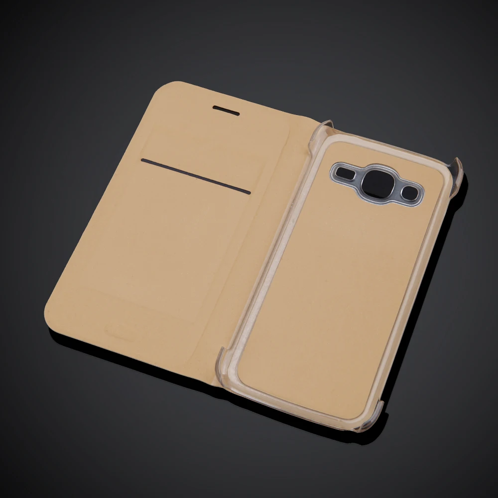 Кожаный чехол-бумажник с откидной крышкой и отделением для карт Samsung Galaxy J7 J700 J700F