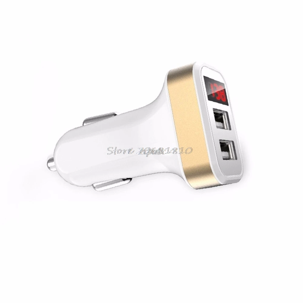 2.1A двойной USB порт Цифровой светодиодный дисплей напряжения тока Автомобильное
