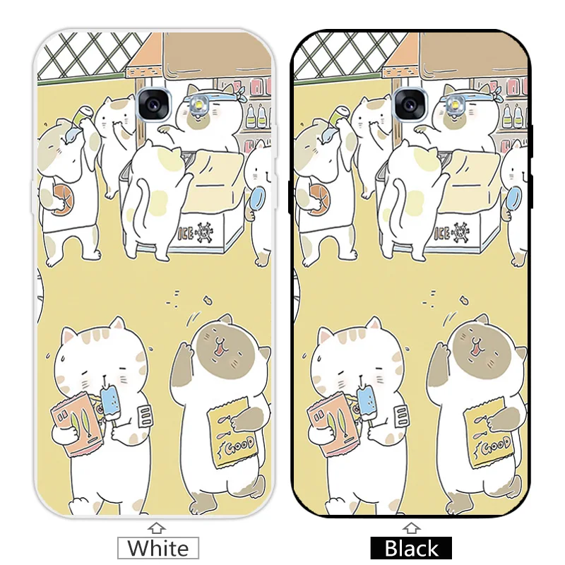 5.2&quot For Samsung A5 2017 CuteCat Case Galaxy Shell Clear Soft Silicone Coque Funda for SM-A520 A520F Cover |