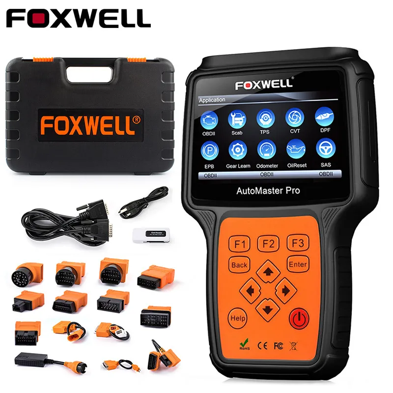 Foxwell NT644 Pro Универсальный OBD сканер ABS подушка безопасности Трансмиссия DPF