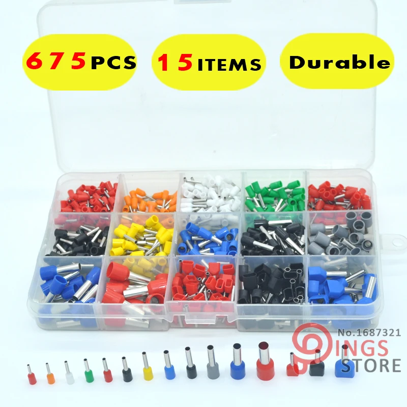 675 шт./комплект Кабельный разъем с изоляцией клеммный блок Комплект проводов