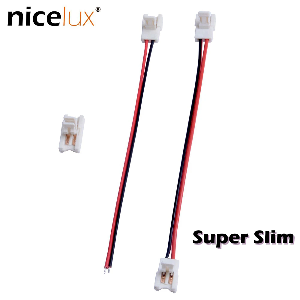 

5 pcs/lot 2pin 3pin 4pin Slim LED RGB Connector Aluminum Channel Profile Use for 8mm 10mm 3528 5050 RGB Dual LED Strip Terminals
