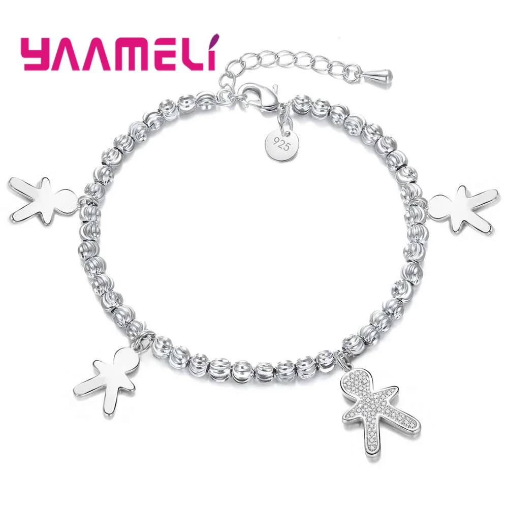 Новейший бренд браслет YAAMELI для женщин с 4 серебряными красивыми подвесками