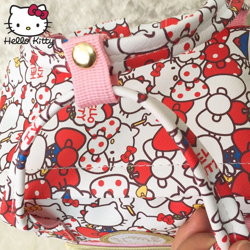 Милая мультяшная сумка hello kitty, модная женская сумка на одно плечо из искусственной кожи, милый школьный рюкзак для девочек, плюшевый рюкзак на плечо
