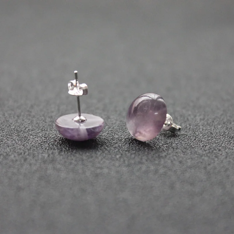 Серьги в форме воды серьги из натурального камня рандомные посеребренные