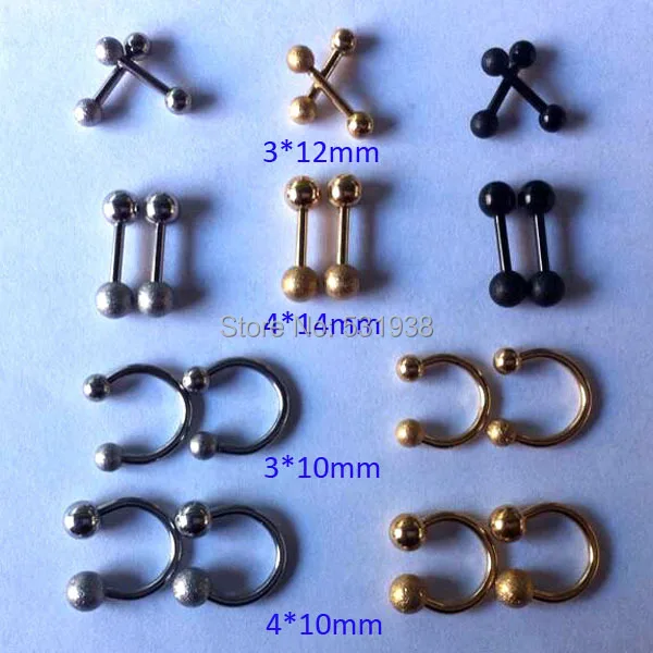 1 пара золотые серебристые черные пикантные серьги гвоздики пирсинг носа кольцо
