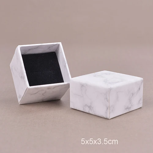Box 5x5x3.5cm Новинка 1 шт белый мраморный узор разного размера мраморная крафт-бумажная коробка для сережек/колец/браслетов/ожерелий шкатулка A16 - Цвет: Box 5x5x3.5cm