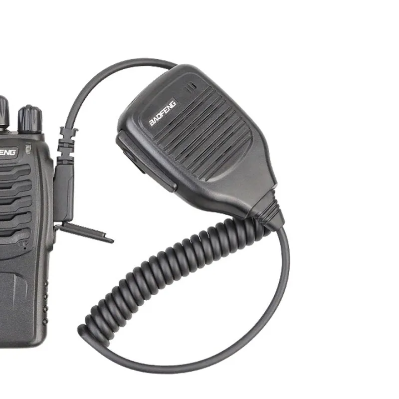 100% Original Baofeng Walkie Talkie Accessories UV-5R Speaker Microphone MIC BF-888S UV-5RE Two-way Radio Communication original uv 5r bl 5 7 4v 1800mah li ion battery for baofeng walkie talkie uv 5r uv 5re series two way radio black camo