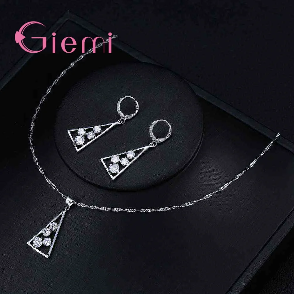 Женский комплект из колье и серёг 100% серебра 925 пробы с фианитом|earrings set|hoop earring set925