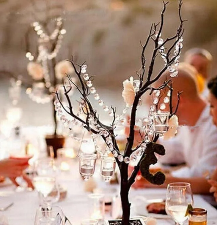 Праздничные принадлежности 1 м кристально чистые бусины нитки для гирлянды