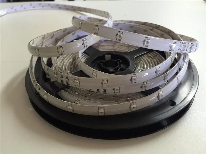 Светодиодный светильник ECLH RGB, водонепроницаемый, 2835 SMD, 5 м, 60 Светодиодный, гибкий светильник с ИК-пультом дистанционного управления, 12 В, 2 А, адаптер питания, светодиодный, лента