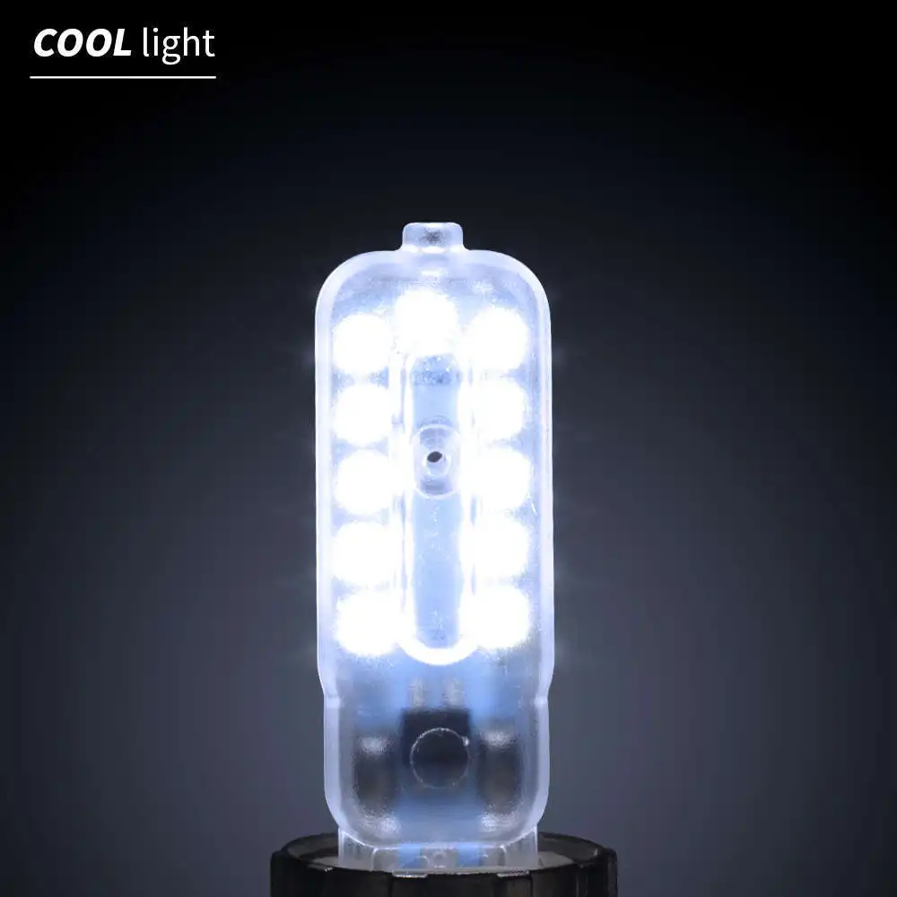 Cool White WENNI Светодиодная лампа G9 220 V G4 светодиодный лампы 240 V Bombilla светодиодный g9 лампочки с регулировкой силы света 3 W лампы в форме свечи света 5 W предназначены на замену галогеновым лампам, 2835 - Испускаемый цвет: Cool White