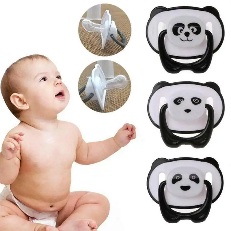 Panda соска пустышка детская пищевая полипропилен силикон не токсичная соска для малышей Ортодонтическая Соска с кольцом зубопрорезыватель соска
