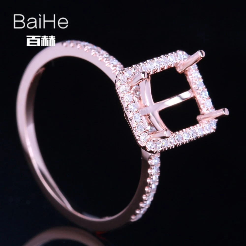 BAIHE Solid 14K розовое золото изумруд свадебные женские офисные/деловые Изящные