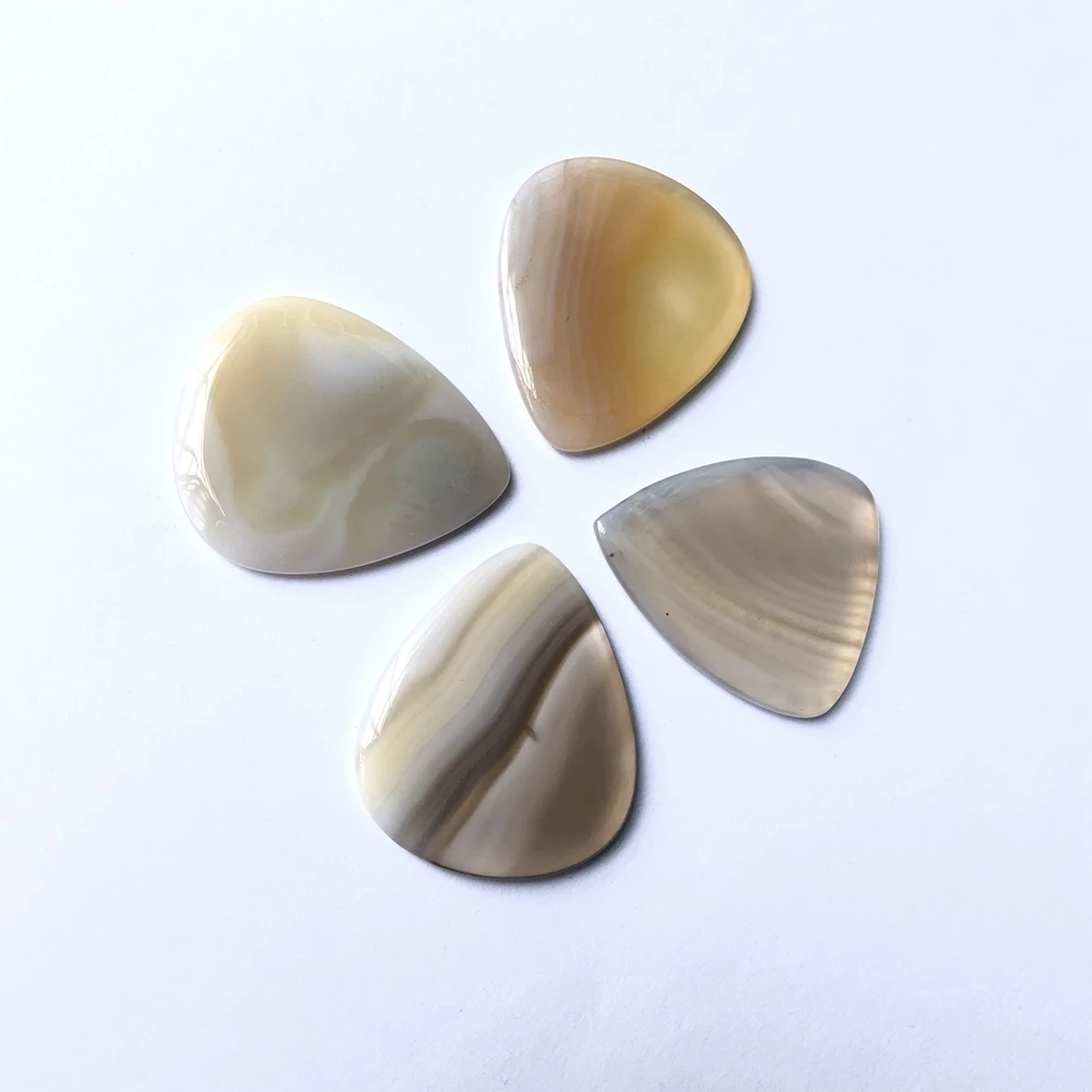 Гитарный камень серый Agat e халцедон подвеска для гитары с круглым наконечником из