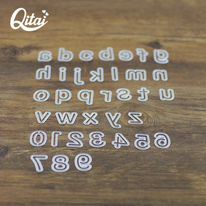 QITAI 26 шт. нижние буквы для чехла и 10 0 9 цифровые металлические Вырубные штампы